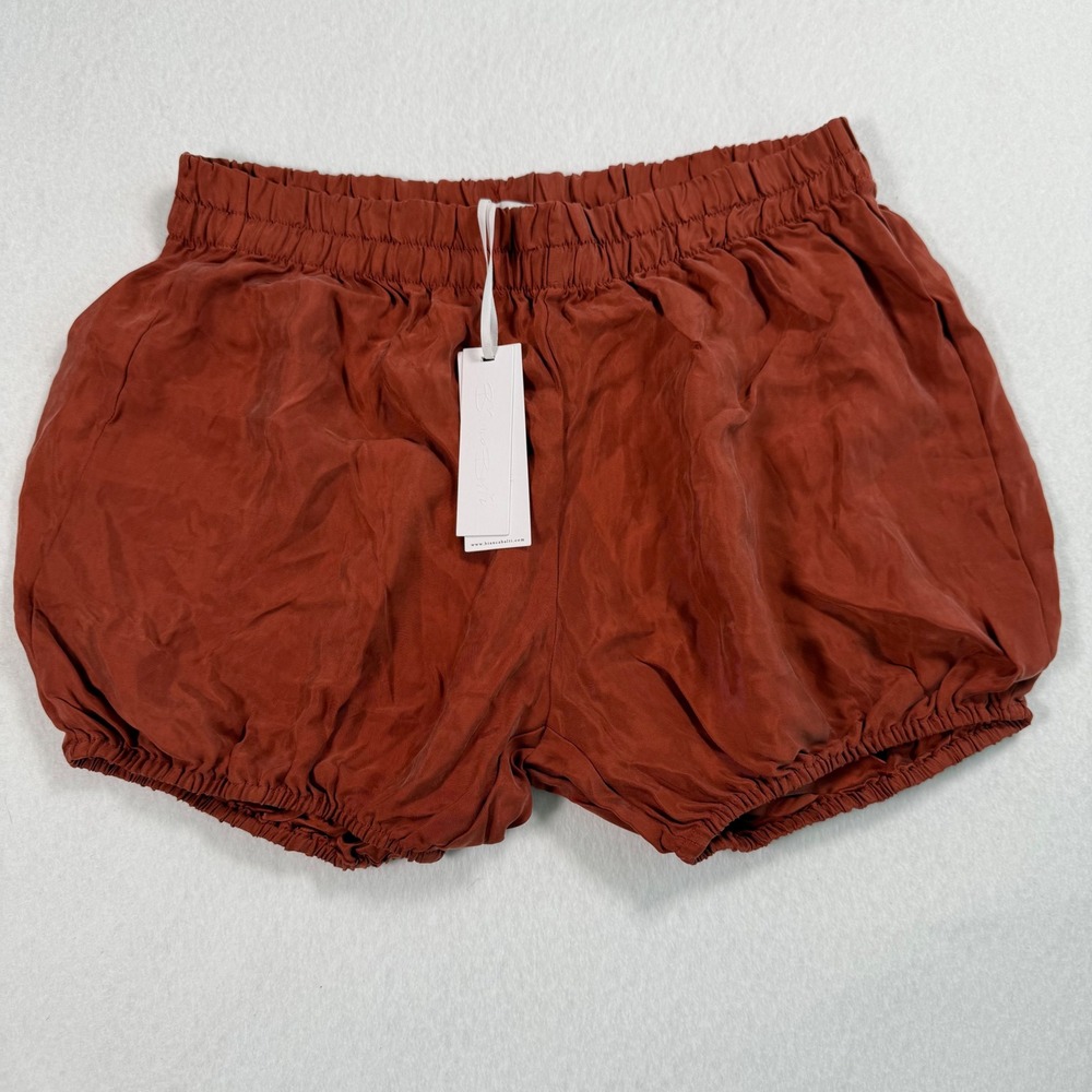 Bianca Balti Women Rust Orange Bloomers Elastic Waist Shorts New With Tags